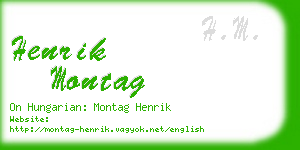 henrik montag business card